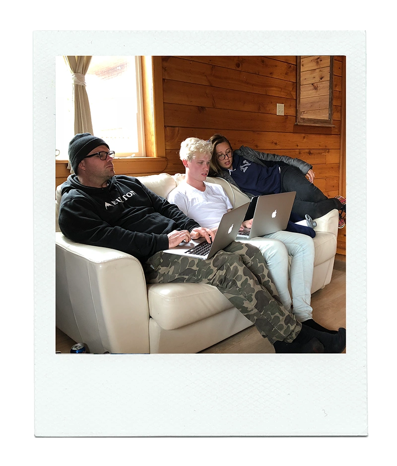 Any couch is a good couch for some Ocupop work