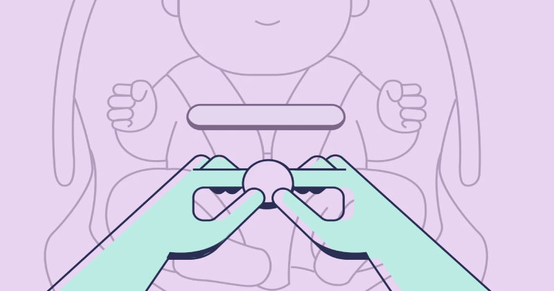 Car seat illustration created for Consumer Reports